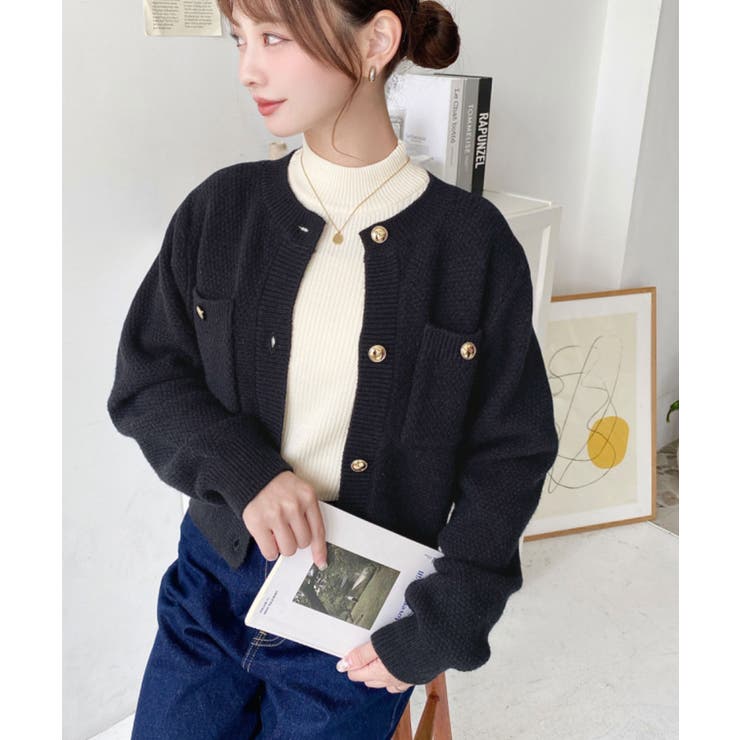 CELINE セリーヌ ウール カーディガン 金ボタン ニット ネイビー CELINE セリーヌ ウール カーディガン 金ボタン ニット ネイビー