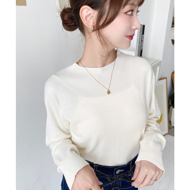 選べるネックデザイン。ホールガーメントニットプルオーバー | moment+ | 詳細画像11 