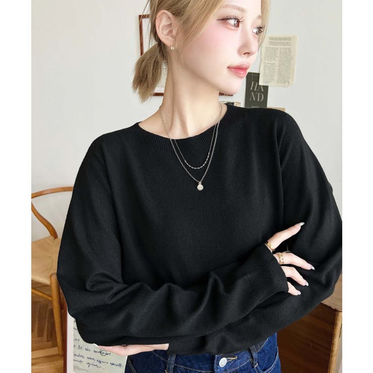 選べるネックデザイン。ホールガーメントニットプルオーバー | moment+ | 詳細画像19 