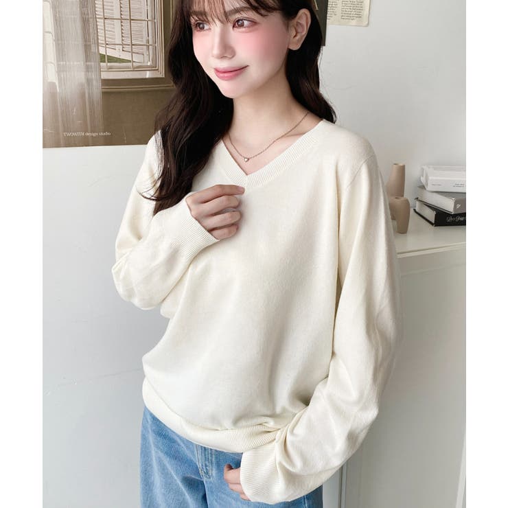 選べるネックデザイン。ホールガーメントニットプルオーバー | moment+ | 詳細画像2 