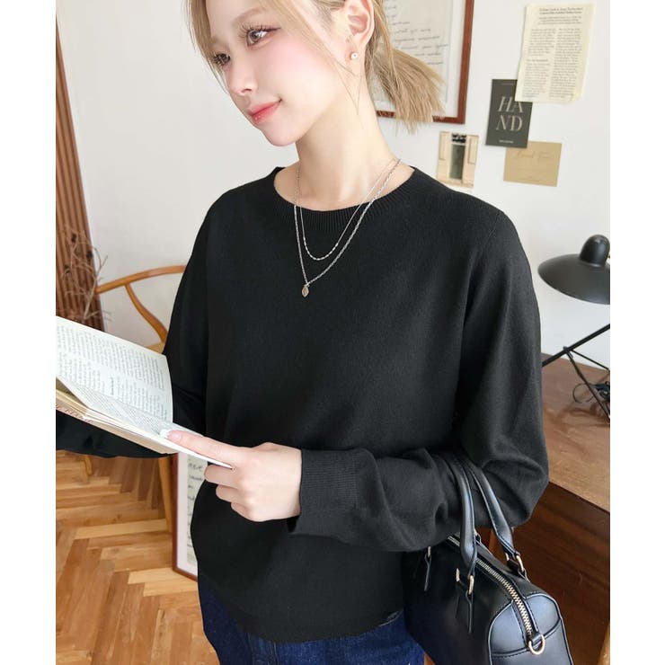 選べるネックデザイン。ホールガーメントニットプルオーバー | moment+ | 詳細画像20 