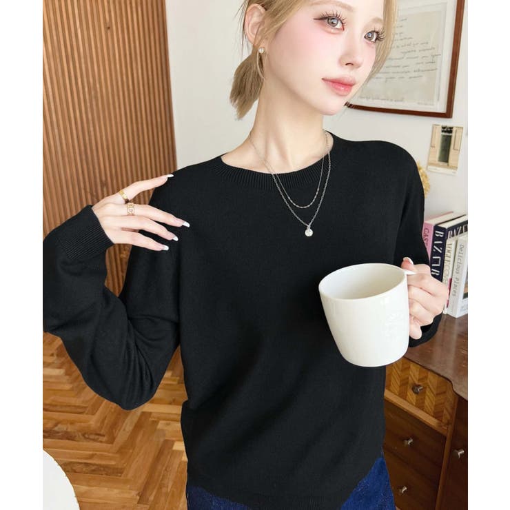 選べるネックデザイン。ホールガーメントニットプルオーバー | moment+ | 詳細画像22 