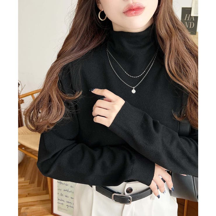 選べるネックデザイン。ホールガーメントニットプルオーバー | moment+ | 詳細画像26 