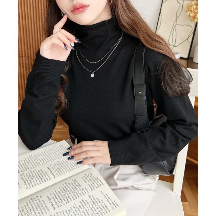 選べるネックデザイン。ホールガーメントニットプルオーバー | moment+ | 詳細画像28 