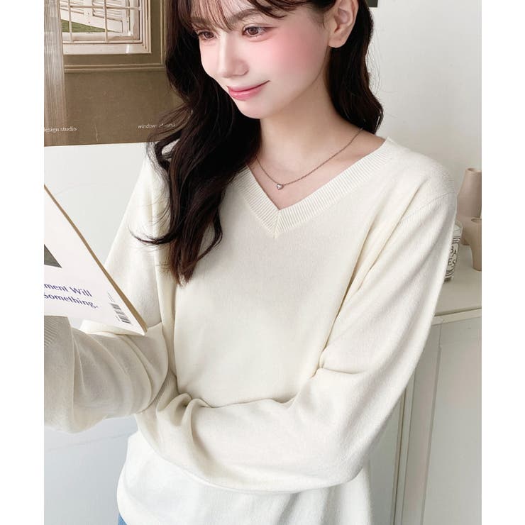 選べるネックデザイン。ホールガーメントニットプルオーバー | moment+ | 詳細画像3 