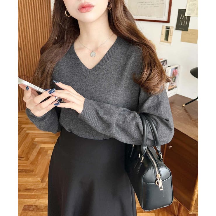 選べるネックデザイン。ホールガーメントニットプルオーバー | moment+ | 詳細画像30 