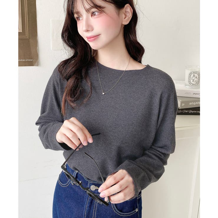 選べるネックデザイン。ホールガーメントニットプルオーバー | moment+ | 詳細画像32 