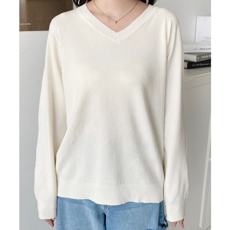 選べるネックデザイン。ホールガーメントニットプルオーバー | moment+ | 詳細画像4 