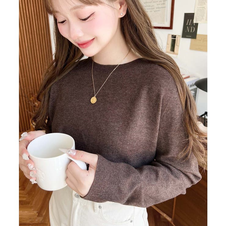 選べるネックデザイン。ホールガーメントニットプルオーバー | moment+ | 詳細画像45 