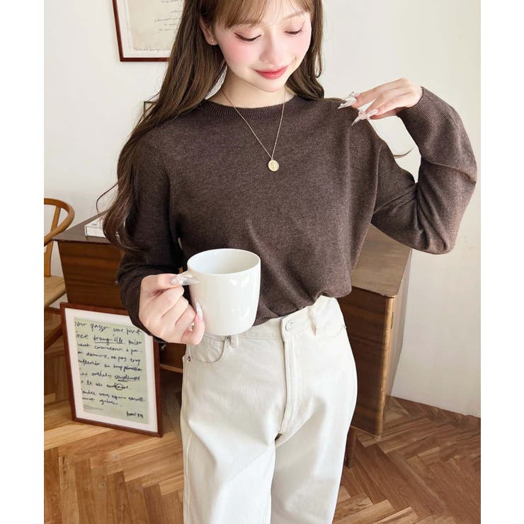 選べるネックデザイン。ホールガーメントニットプルオーバー | moment+ | 詳細画像46 