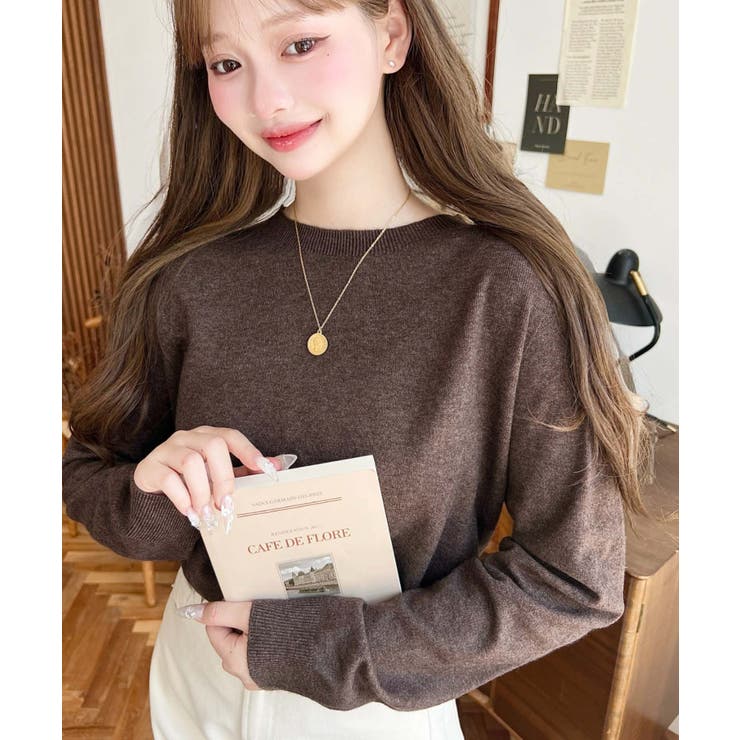 選べるネックデザイン。ホールガーメントニットプルオーバー | moment+ | 詳細画像48 