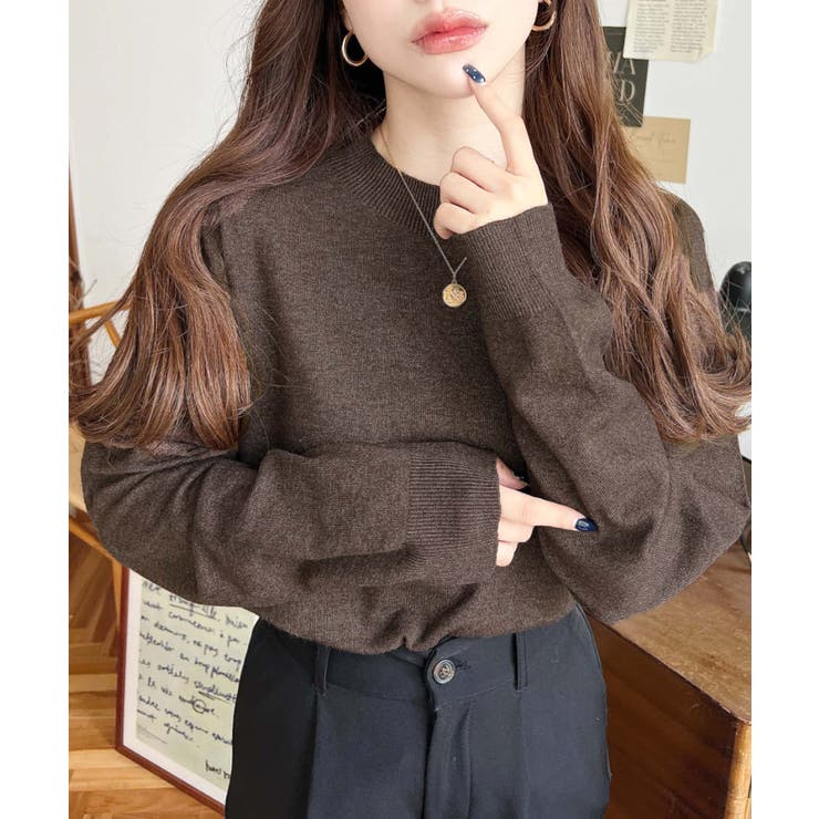 選べるネックデザイン。ホールガーメントニットプルオーバー | moment+ | 詳細画像52 