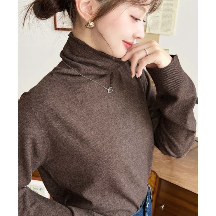 選べるネックデザイン。ホールガーメントニットプルオーバー | moment+ | 詳細画像56 