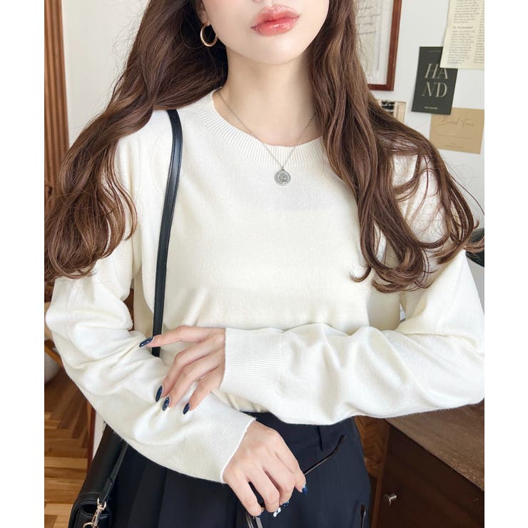 選べるネックデザイン。ホールガーメントニットプルオーバー | moment+ | 詳細画像8 