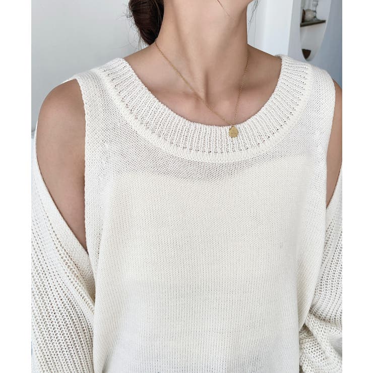 ショルダースリットニットプルオーバー | moment+ | 詳細画像10 