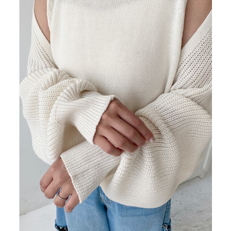 ショルダースリットニットプルオーバー | moment+ | 詳細画像12 