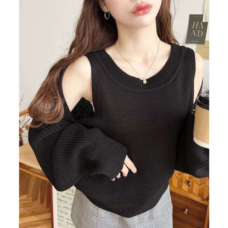 ショルダースリットニットプルオーバー | moment+ | 詳細画像15 