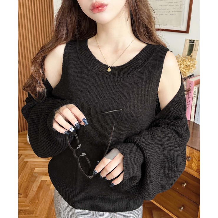 ショルダースリットニットプルオーバー | moment+ | 詳細画像17 