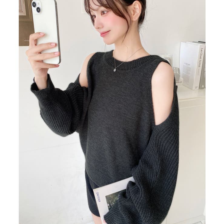 ショルダースリットニットプルオーバー | moment+ | 詳細画像23 