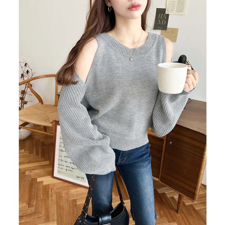 ショルダースリットニットプルオーバー | moment+ | 詳細画像24 