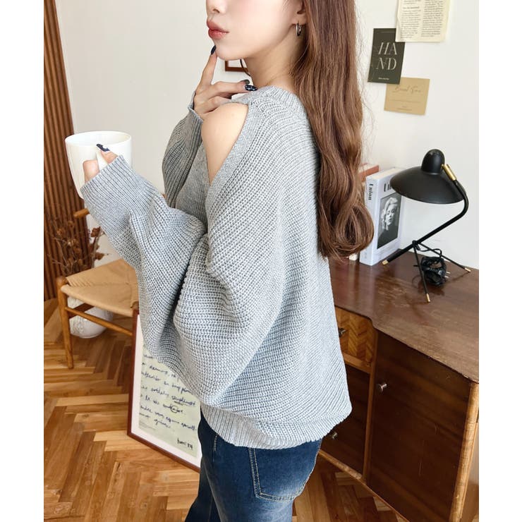 ショルダースリットニットプルオーバー | moment+ | 詳細画像26 