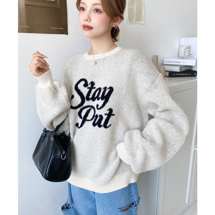 ジャガードビッグロゴニットプルオーバー | moment+ | 詳細画像10 