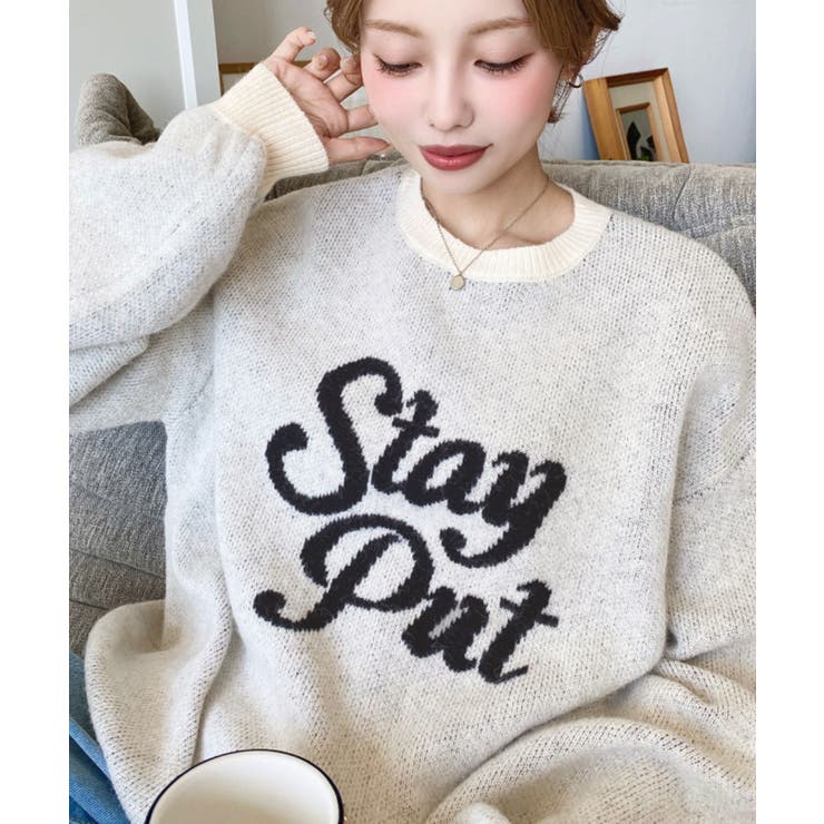 ジャガードビッグロゴニットプルオーバー | moment+ | 詳細画像11 