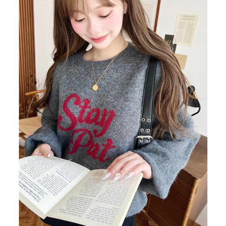 ジャガードビッグロゴニットプルオーバー | moment+ | 詳細画像18 