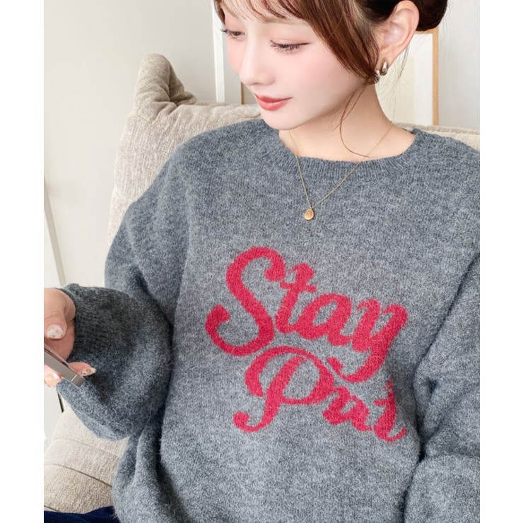 ジャガードビッグロゴニットプルオーバー | moment+ | 詳細画像24 