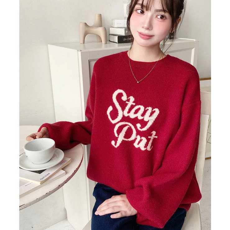 ジャガードビッグロゴニットプルオーバー | moment+ | 詳細画像34 