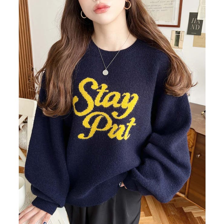 ジャガードビッグロゴニットプルオーバー[品番：ERMW0003958]｜moment+