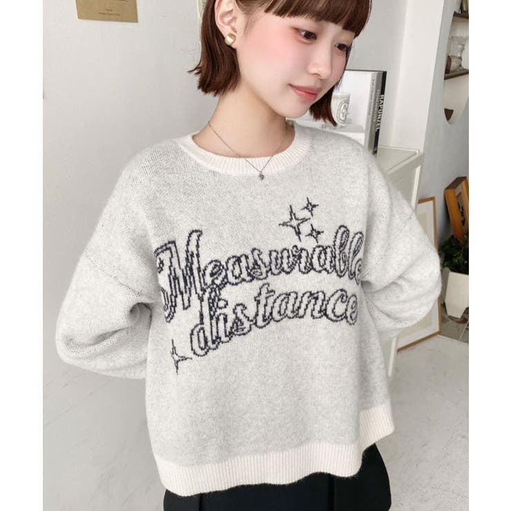 ラインロゴジャガードニットプルオーバー | moment+ | 詳細画像12 