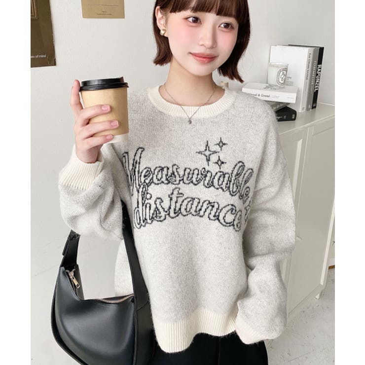 ラインロゴジャガードニットプルオーバー | moment+ | 詳細画像13 