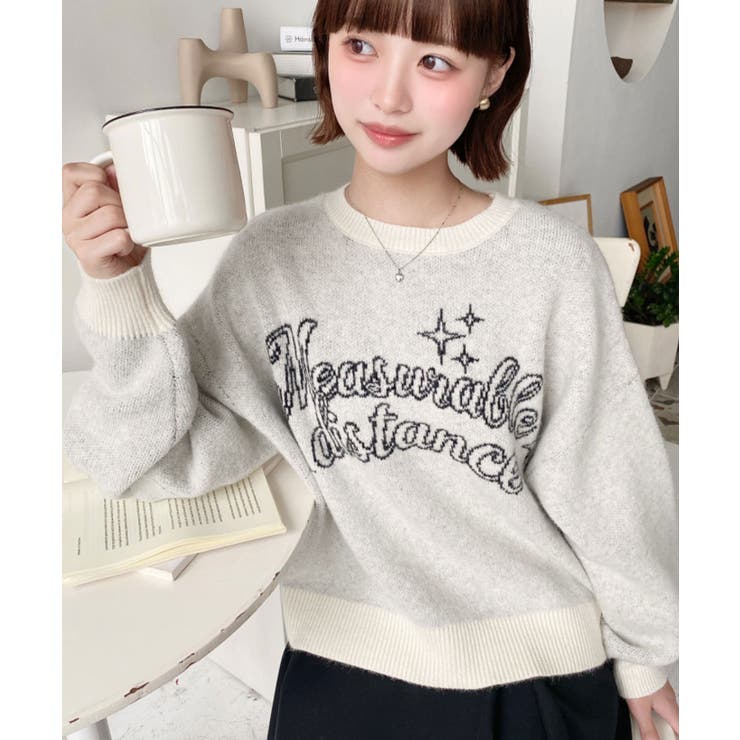 ラインロゴジャガードニットプルオーバー | moment+ | 詳細画像14 