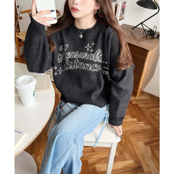 ラインロゴジャガードニットプルオーバー | moment+ | 詳細画像17 