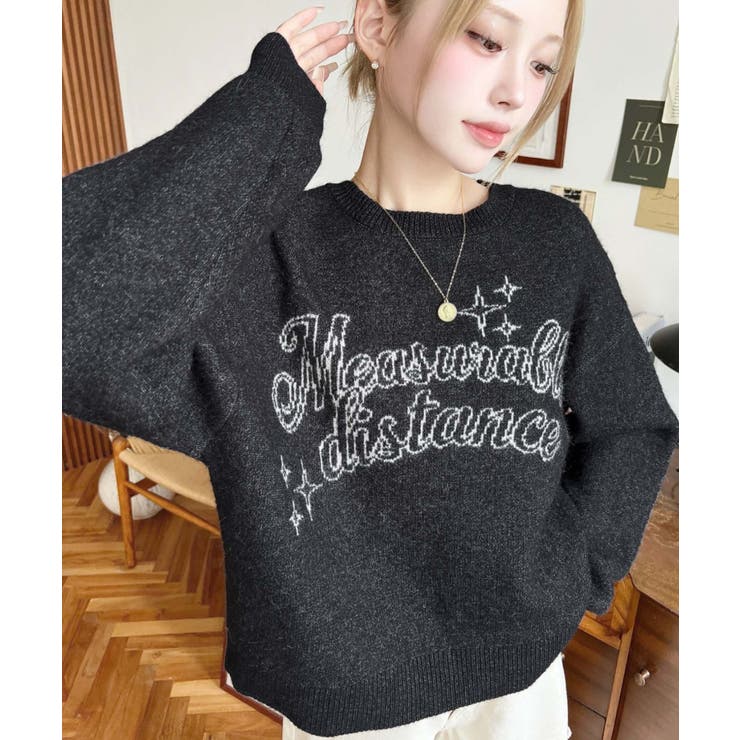 ラインロゴジャガードニットプルオーバー | moment+ | 詳細画像20 