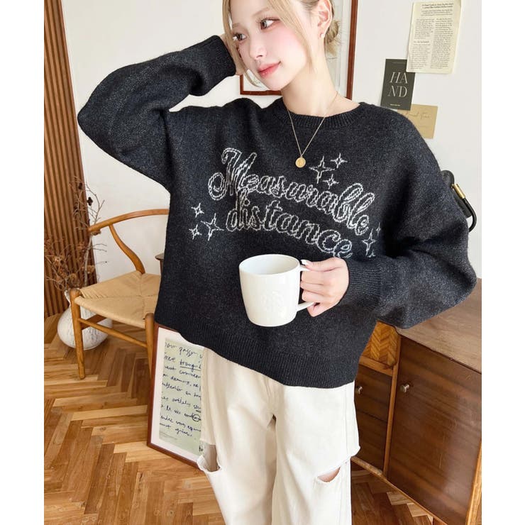 ラインロゴジャガードニットプルオーバー | moment+ | 詳細画像21 