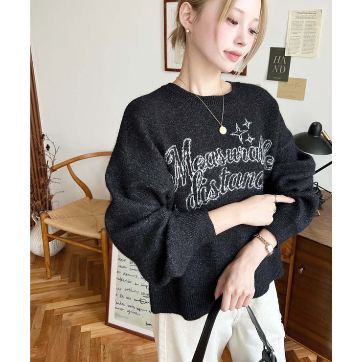 ラインロゴジャガードニットプルオーバー | moment+ | 詳細画像22 