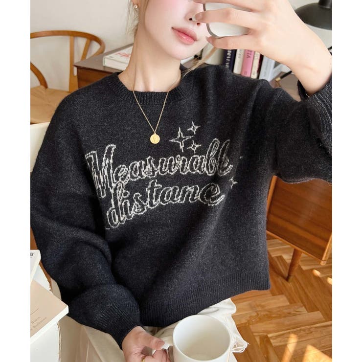 ラインロゴジャガードニットプルオーバー | moment+ | 詳細画像23 