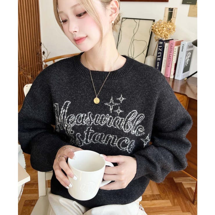 ラインロゴジャガードニットプルオーバー | moment+ | 詳細画像24 