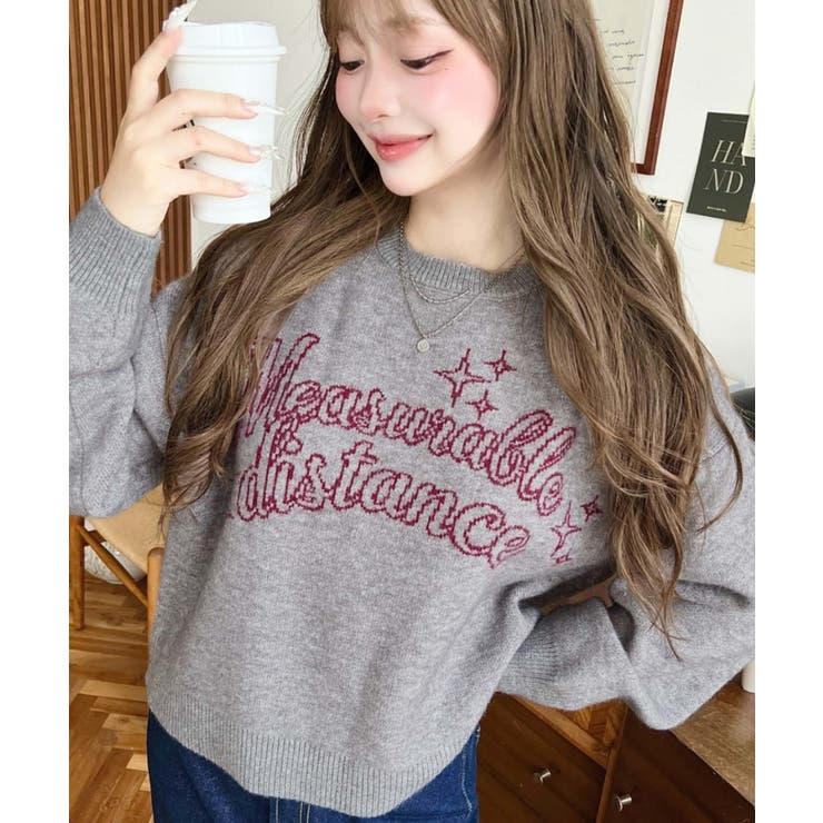 ラインロゴジャガードニットプルオーバー | moment+ | 詳細画像25 