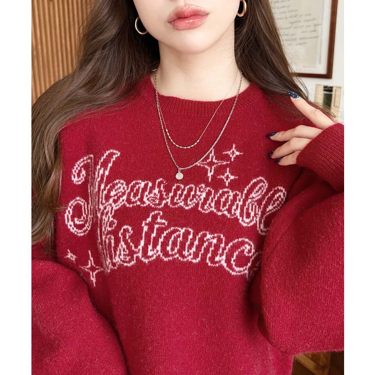 ラインロゴジャガードニットプルオーバー | moment+ | 詳細画像35 