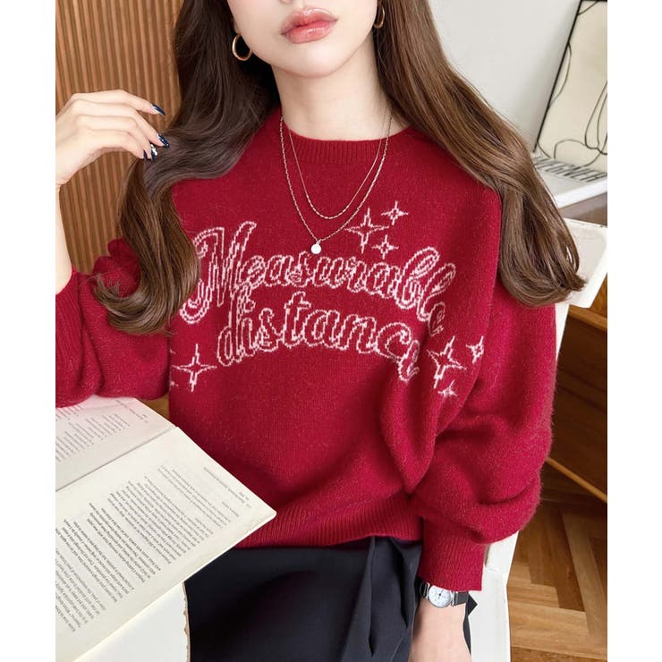 ラインロゴジャガードニットプルオーバー | moment+ | 詳細画像38 