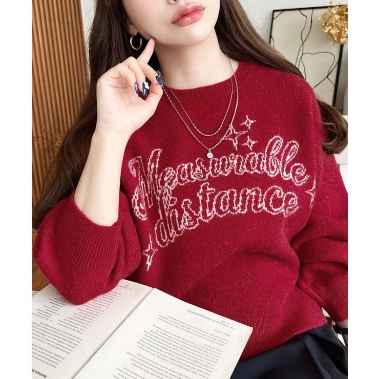 ラインロゴジャガードニットプルオーバー | moment+ | 詳細画像39 