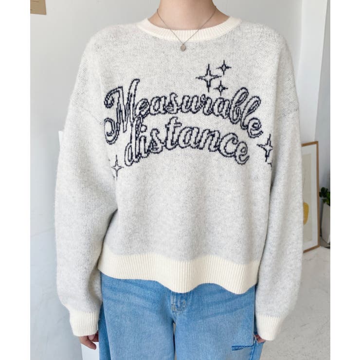 ラインロゴジャガードニットプルオーバー | moment+ | 詳細画像6 