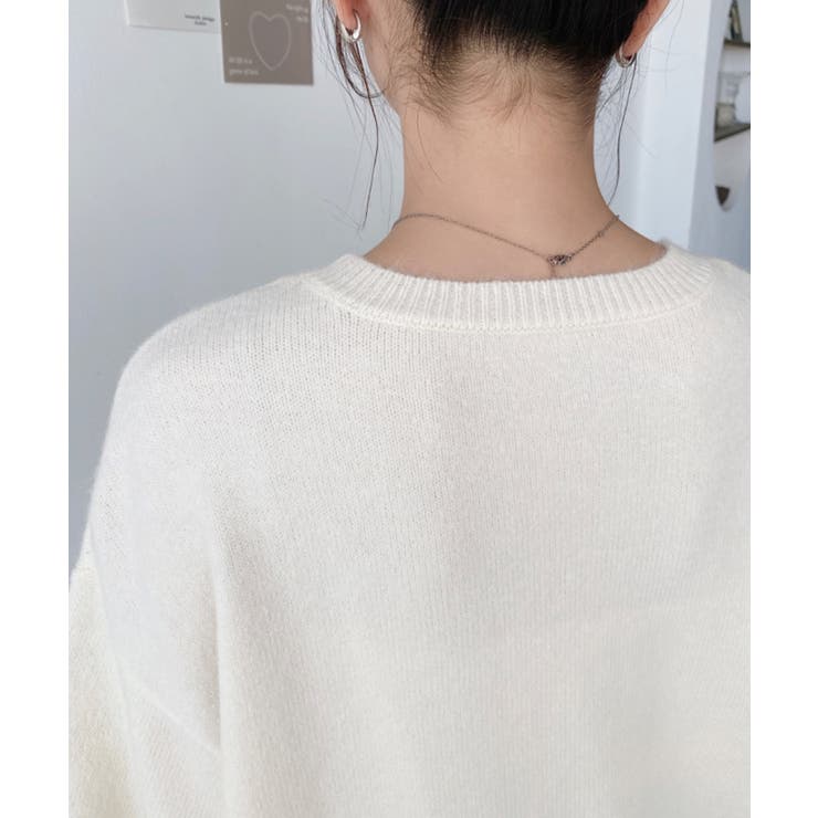 ハートワンポイントロゴニットプルオーバー | moment+ | 詳細画像12