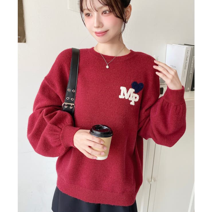 ハートワンポイントロゴニットプルオーバー | moment+ | 詳細画像24