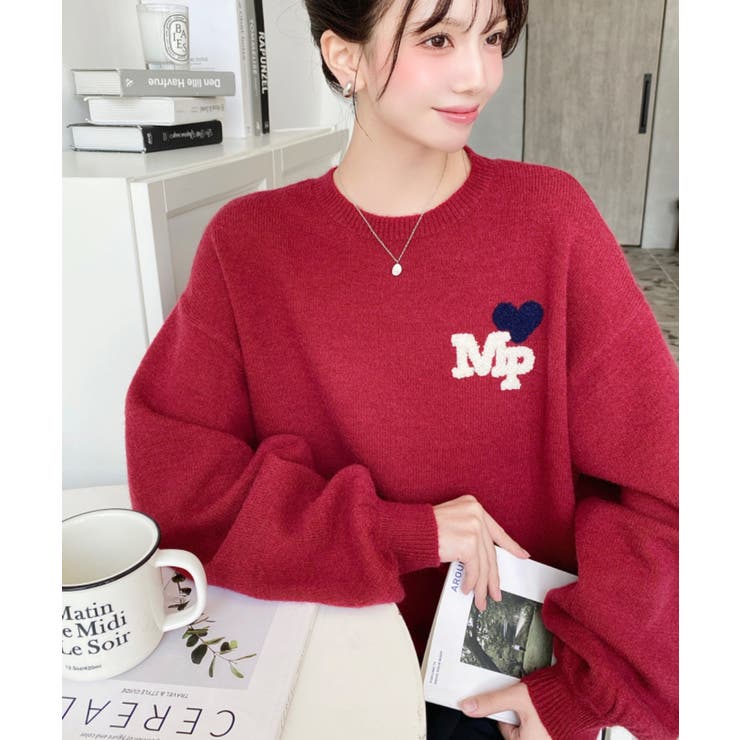 ハートワンポイントロゴニットプルオーバー | moment+ | 詳細画像27