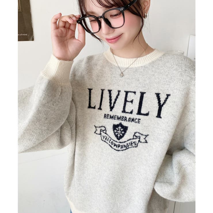 エンブレムロゴジャガードニットプルオーバー | moment+ | 詳細画像2 