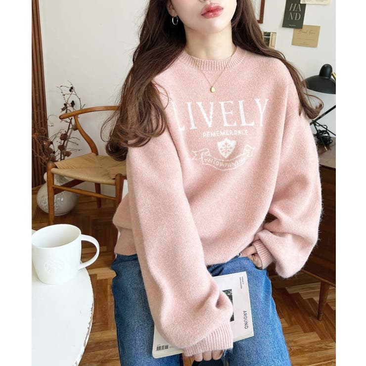 エンブレムロゴジャガードニットプルオーバー | moment+ | 詳細画像27 